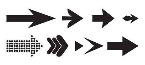 Set Of Black Vector Arrow Arrow Vector Illustration And Colection