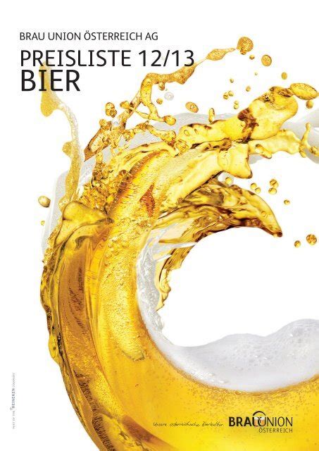 Preisliste Bier Brau Union