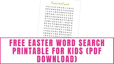 Free Easter Word Search Printable For Kids Freebie Finding Mom