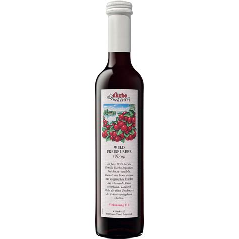 Transgourmet Österreich Darbo Wildpreiselbeer Sirup 0 5 l