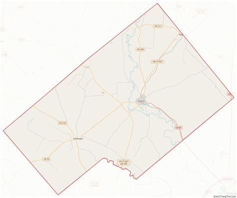 Street Map Of Dewitt County Texas Texas