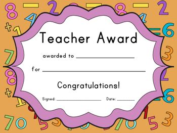 Student Awards / Certificates by Miss G's Gems | TpT