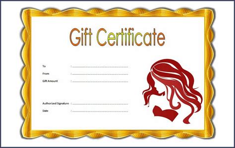 Hair Salon Gift Certificate Template Free Printable Templates