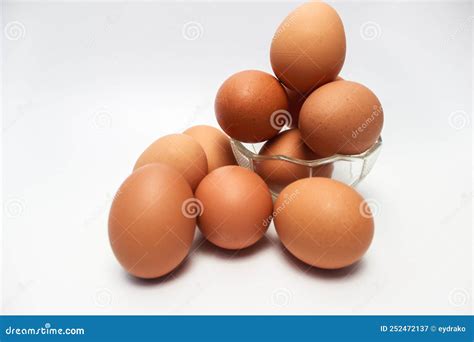 Fresh Raw Chicken Eggs Isolated Stock Image Image Of Protein Shell