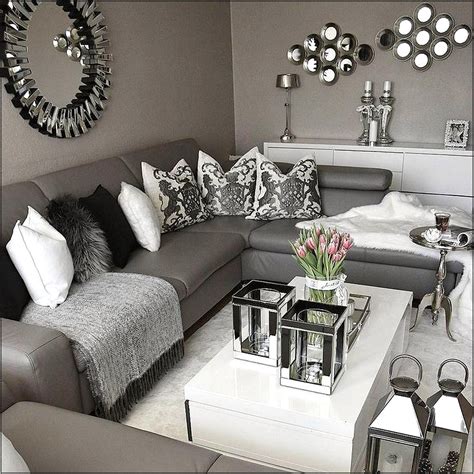 Grey Living Room With White Furniture - Living Room : Home Decorating ...