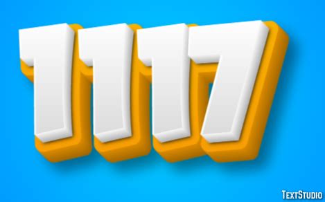 1117 | Yellow White 3D | Text Effect Generator