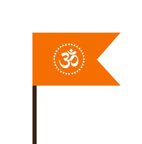 saffron flag with Om Vector. Bhagva Zenda 19626662 Vector Art at Vecteezy