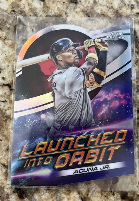 Ronald Acuna Jr Topps Chrome Cosmic Insert Launched Into Orbit