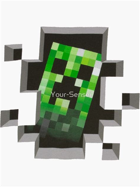 "Creeper drawing fan artwork " Sticker for Sale by Your-Sensei | Redbubble