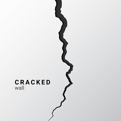 Crack Vector Wall Line Effect Ground Broken Cracked Wall Earthquake ...