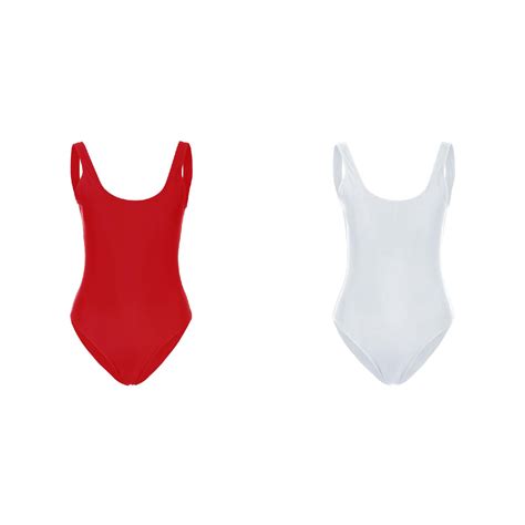 Pack Kcodviy One Elastic Cut Retro Red And Yellow Bikini Suits Swimwear Low Bathing Bikini