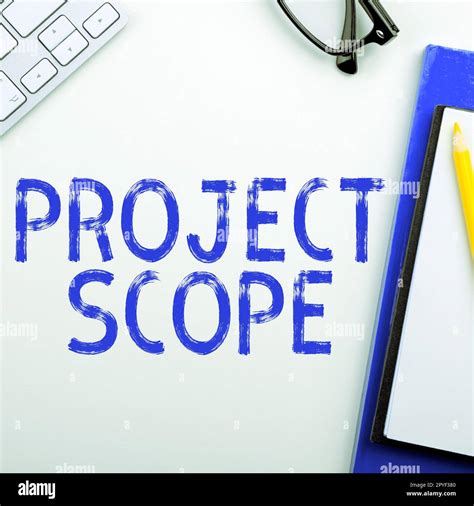 Sign Displaying Project Scope Business Idea Evaluation Of Work Efforts A Product Development