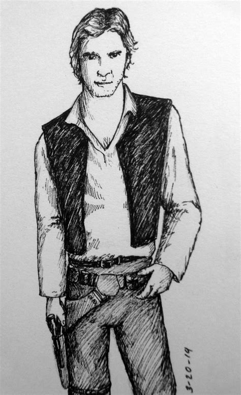 Han Solo Sketch at PaintingValley.com | Explore collection of Han Solo ...