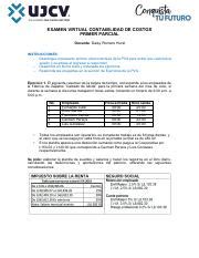 Examen Primer Parcial Contabilidad De Costos I 2023 Pdf EXAMEN