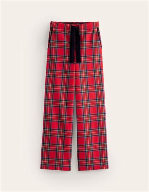 Brushed Cotton Pyjama Trouser Red Check Boden Eu