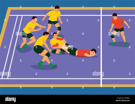 Vector illustration of Men Playing Kabaddi Stock Vector Image & Art - Alamy