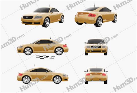 Audi Tt Coupe 8n 2006 Blueprint Template