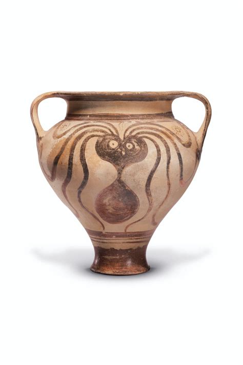 A Mycenaean Pottery Amphoroid Krater Late Helladic Iiic Circa 1200