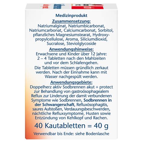 Doppelherz Aktiv Sodbrennen Akut Protect 40 St Shop Apotheke