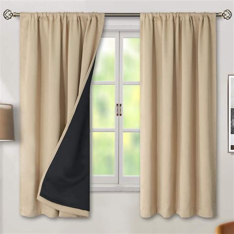 Loyerfyivos 100% Thermal Blackout Curtains, Winter Insulating, Noise