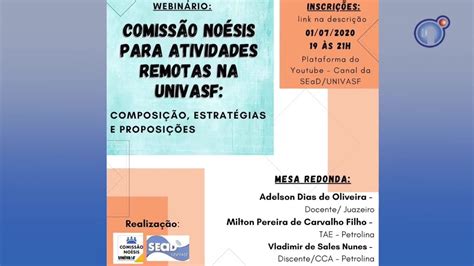 Comissão para elaboração de atividades acadêmicas remotas na Univasf