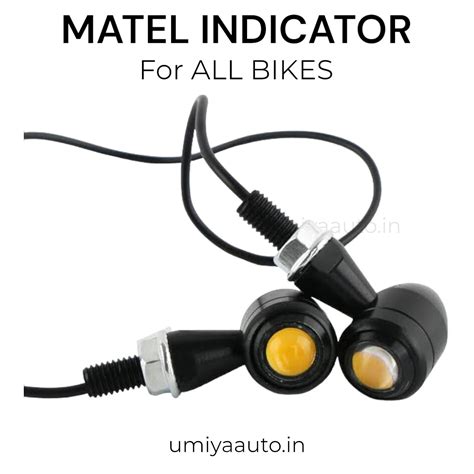 Matel Indicator Yellow Colour Non Breakable For All Bikes 2pc Umiya