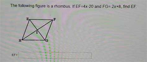 Solved WXYZ Is A Rhombus Find The Following Measures If M Chegg