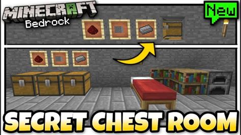 Minecraft Secret Hidden Chest Room Redstone Tutorial Mcpe Xbox