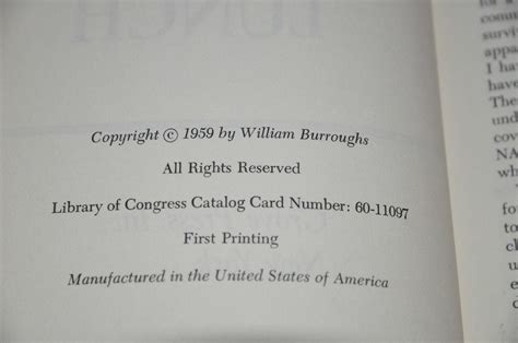 Naked Lunch By William Burroughs Near Fine Hardcover St Edition Meier And Sons Rare