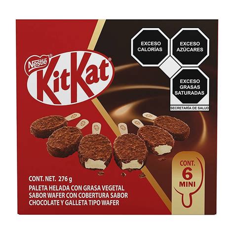 Mini paletas heladas Nestlé Kit Kat sabor wafer cubierta de chocolate 6