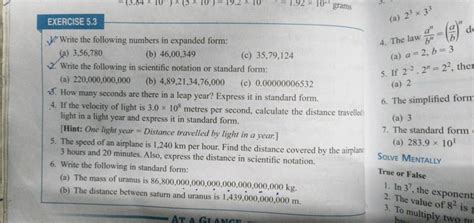 Exercise A Write The Following Numbers In Expanded Form