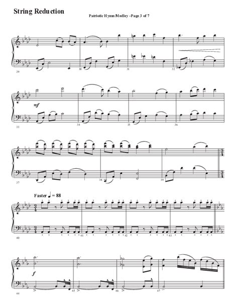 Patriotic Hymn Medley Choral Anthem SATB String Reduction Sheet Music