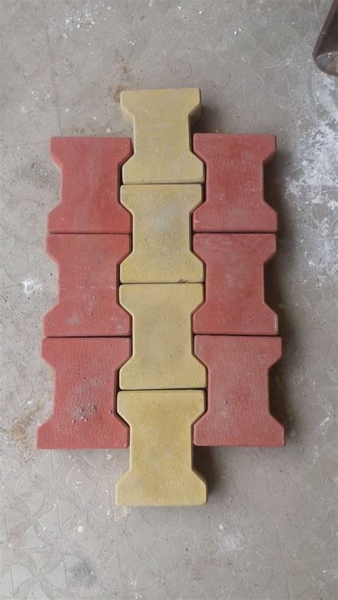 I Shape Outdoor 60mm Concrete Interlocking Paver Block For Flooring At