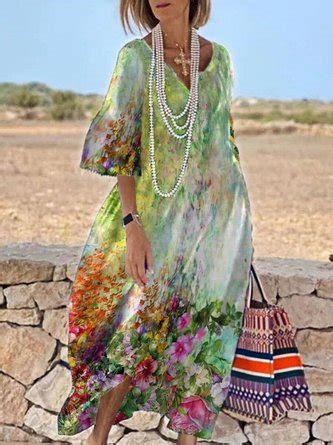 Cheap Bohemian Dresses Style Maxi Midi Floral Boho Dress