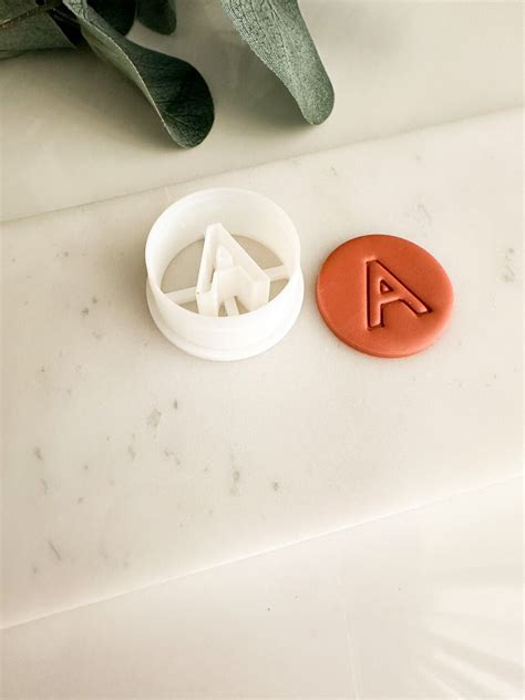 Alphabet Clay Letter Stamp Cutters Letter Stamps Clay Earring Stamp