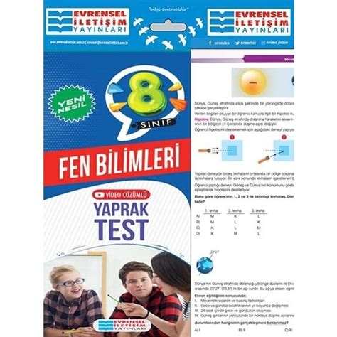 Evrensel İletişim 8 Sınıf Fen Bilimleri Yeni Nesil Yaprak Kitabı