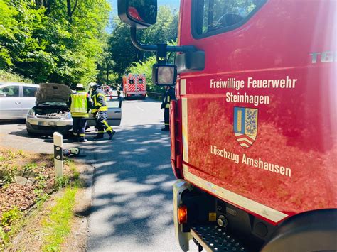 Pkw Brand Freiwillige Feuerwehr Steinhagen