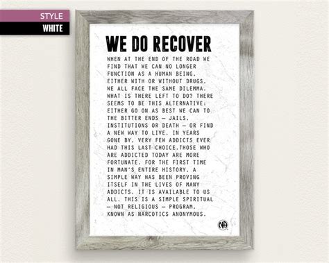 Na Chapter 8 We Do Recover Poster Narcotics Anonymous Etsy