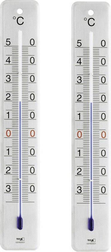 Set Van X Kunststof Thermometer Voor Binnen En Buiten Cm Bol