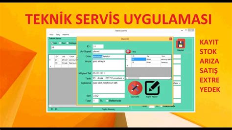 Tekn K Serv S Stok Ve Tam R Tak P Programi Uygulamasi