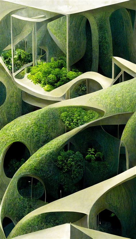 Biophilic Urban Design Skyscraper Architecture Organic Midjourney Ai