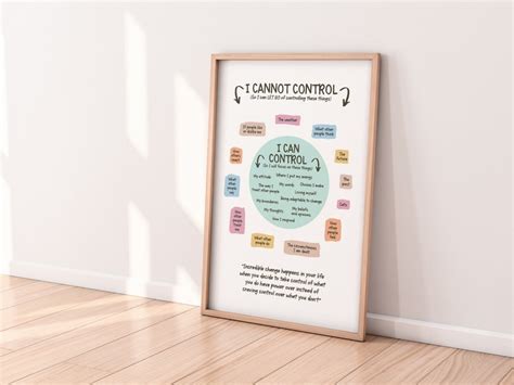 What I Can And Cannot Control Poster Therapy Office Decor Etsy