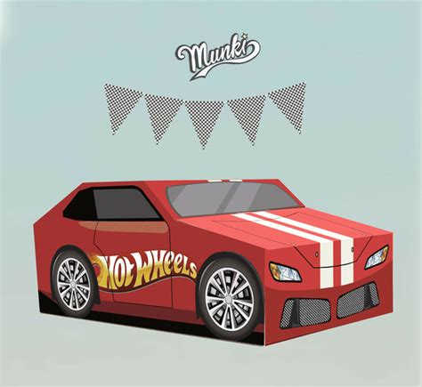 Caja Auto Hot Wheels Cumplea Os Personalizado Pdf Para Imprimir