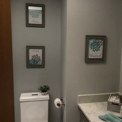 Teal Gray Bathroom Wall Art Bathroom Wall Decor Relax Soak - Etsy