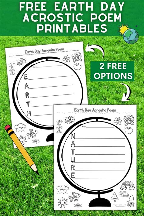 Earth Day Acrostic Poem Worksheets 2 Free Printables Literacy Learn