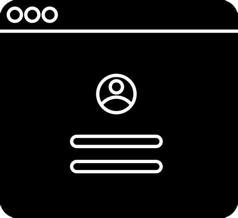 user login icon  black  white color  vector art