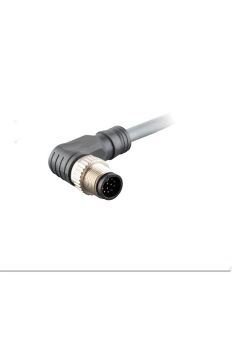 CB12 12 2 Conector De E S Precableado Macho Acodado M12 12 Polos PVC