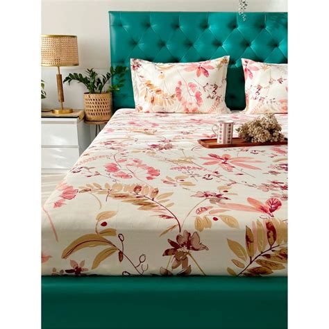 Buy Urban Space Serene 200 Tc Cotton Bedsheets For Single Bed Floral