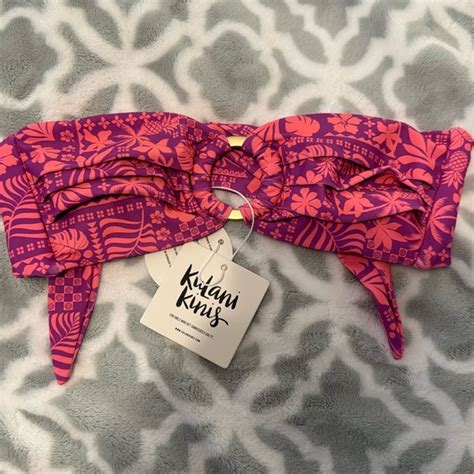 Kulani Kinis Swim Kulani Kinis Strapless Bandeau Bikini Top La Isla Size Xs Poshmark