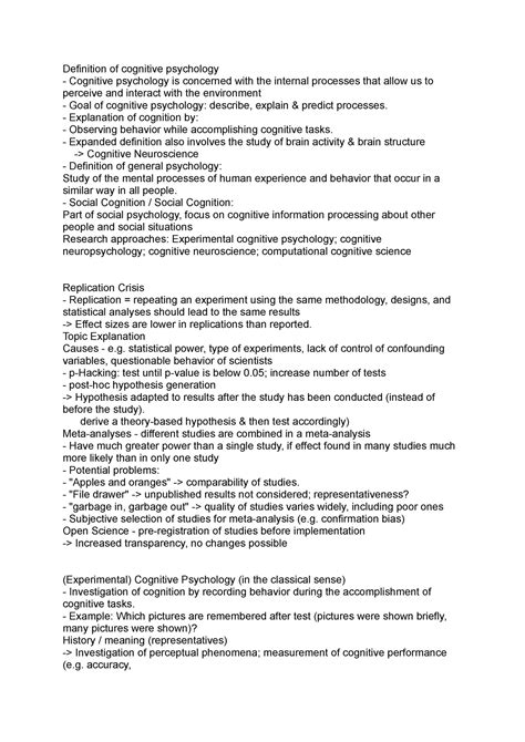 Definition of cognitive psychology - Definition of cognitive psychology ...